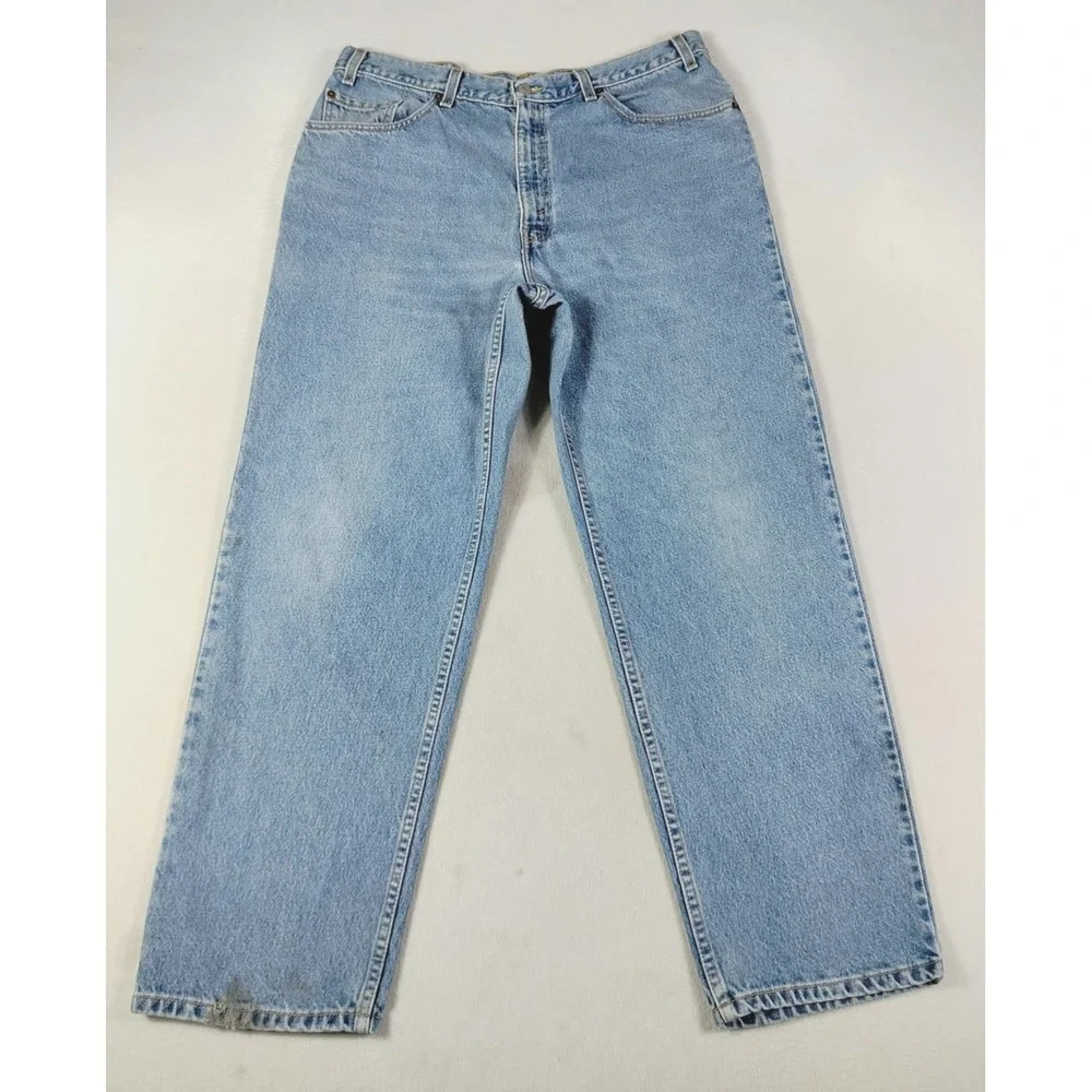 Vintage Levis‎ Jeans Mens 38 Blue Relaxed Straight Leg Denim Zip Fly Y2K 2001